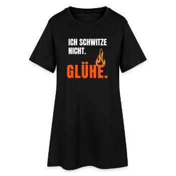 Ich Glühe Schon - Frauen T-Shirt-Kleid - Schwarz - Vorne