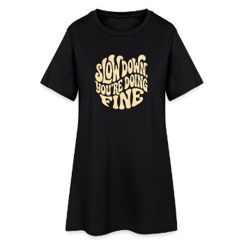 Se détendre - Robe T-shirt Femme - noir - Devant