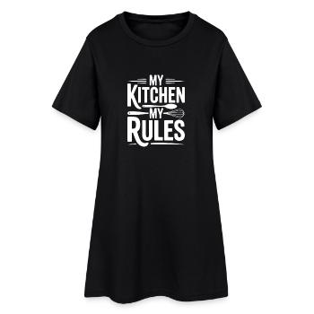Ma cuisine Mes règles - Robe T-shirt Femme - noir - Devant