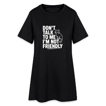 Ne me parle pas, je ne suis pas amicale - Robe T-shirt Femme - noir - Devant