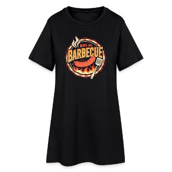 Roi du Barbecue - Robe T-shirt Femme - noir - Devant