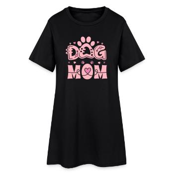 Monogramme Minimal DOG MOM - Robe T-shirt Femme - noir - Devant