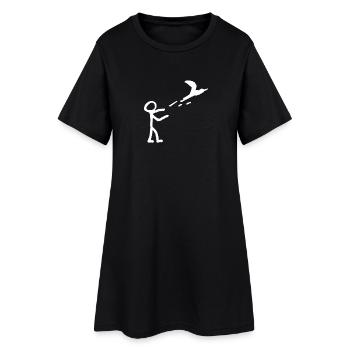 Lâche-le - Robe T-shirt Femme - noir - Devant