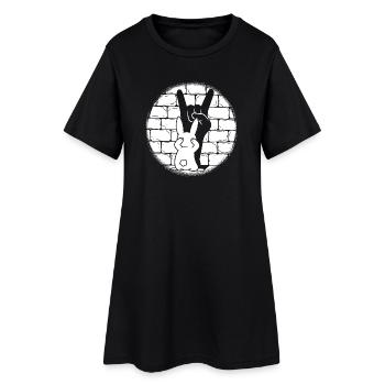 Geste de la jupe lapin devant Brick - Robe T-shirt Femme - noir - Devant