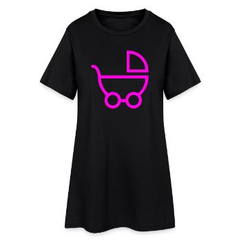 landau - Robe T-shirt Femme - noir - Devant