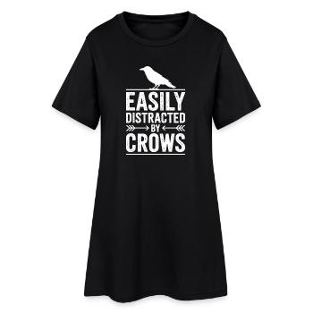 Crow Sayings Ravens Funny Crow Gift - Women’s T-Shirt Dress - black - Front