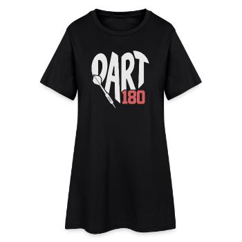 Cœur de fléchette avec flèche 180 - Robe T-shirt Femme - noir - Devant