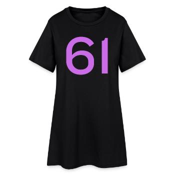 61 - Robe T-shirt Femme - noir - Devant
