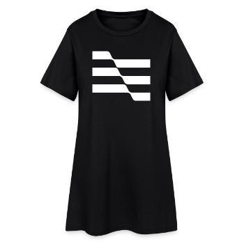 Conception des bandes géométriques - Robe T-shirt Femme - noir - Devant