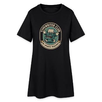Club de la machine à écrire | Aucune mise à jour - Robe T-shirt Femme - noir - Devant