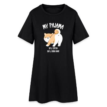 Dog Shiba Pajama - Women’s T-Shirt Dress - black - Front