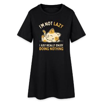 I Just Really Enjoy Doing Nothing - Women’s T-Shirt Dress - black - Front