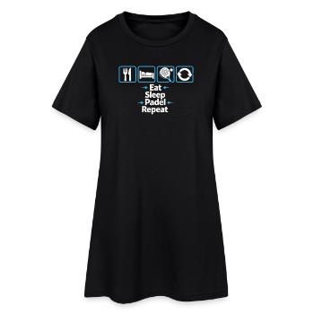 Eat Sleep Padel Repeat – Padel Lifestyle - Women’s T-Shirt Dress - black - Front