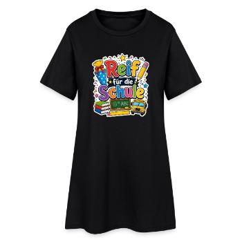 Schulkind 2026 Einschulung 2026 Schulanfang - Frauen T-Shirt-Kleid - Schwarz - Vorne