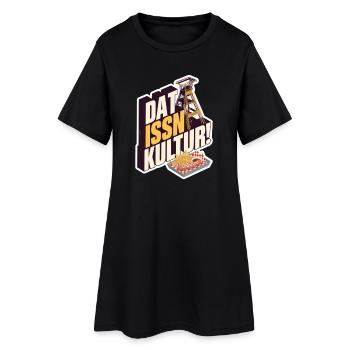 Dat Issn Kultur - Currywurst - Frauen T-Shirt-Kleid - Schwarz - Vorne