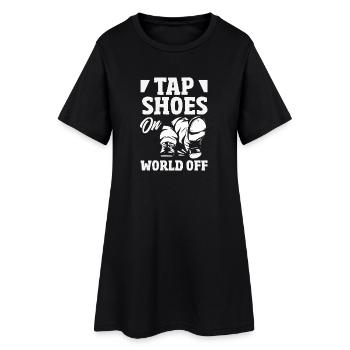 Danseurs de claquettes, chaussures de claquettes, claquettes - Robe T-shirt Femme - noir - Devant