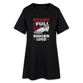 Danseurs de claquettes, chaussures de claquettes, claquettes - Robe T-shirt Femme - noir - Devant