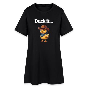 Drôle de Cowboy - Jeu de mots sarcastique dans l’Ouest - Robe T-shirt Femme - noir - Devant