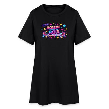Rollin à travers les années 80 rétro - Robe T-shirt Femme - noir - Devant