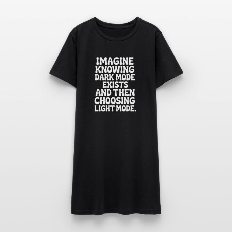 Le mode sombre existe Programmeur IT Nerd Coder Office Robe T-shirt Femme