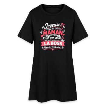 Maman  - Robe T-shirt Femme - noir - Devant