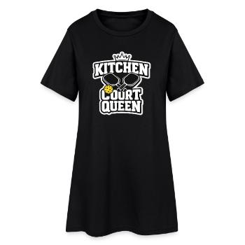 Reine de la Cour de la Cuisine - Robe T-shirt Femme - noir - Devant