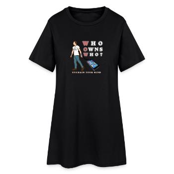 Qui possède qui ? Détache ton esprit - Robe T-shirt Femme - noir - Devant
