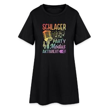 Schlager Party Schlagermusik Tanzparty Musik - Frauen T-Shirt-Kleid - Schwarz - Vorne