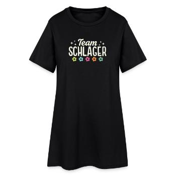 Team Schlager Party Schlagermusik Tanzparty Musik - Frauen T-Shirt-Kleid - Schwarz - Vorne