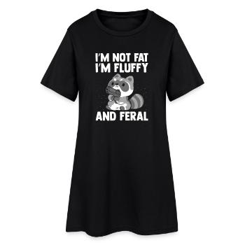 Trash Panda Raccoon - Frauen T-Shirt-Kleid - Schwarz - Vorne
