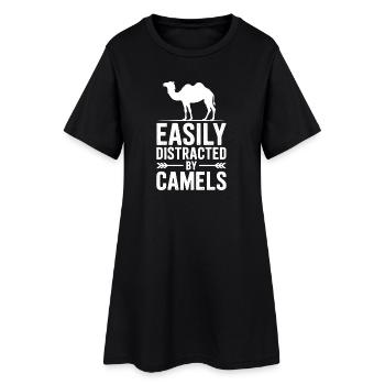 Kamele Sprüche Kamele Lustiges Kamele Geschenk - Frauen T-Shirt-Kleid - Schwarz - Vorne