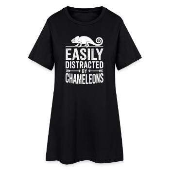 Chameleons Sayings Funny Chameleons Gift - Women’s T-Shirt Dress - black - Front