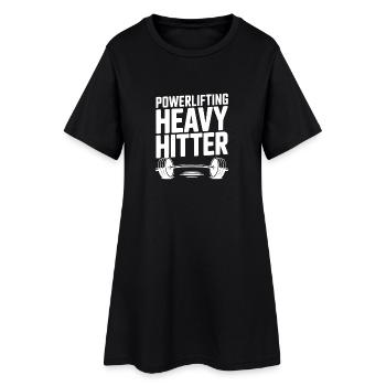 Poids lourd en powerlifting - Robe T-shirt Femme - noir - Devant