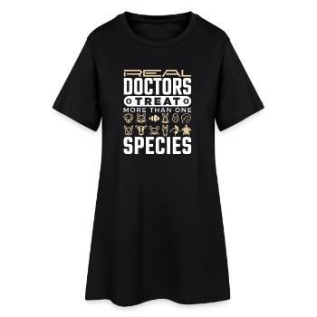 Real Doctors Treat More Than One Species - Women’s T-Shirt Dress - black - Front