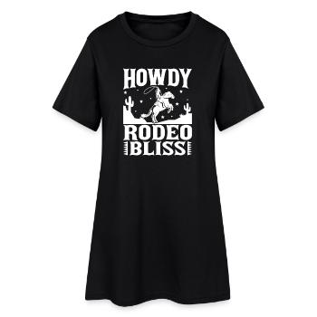 Rodeo Horse Riding Howdy Rodeo Bliss Cowboy - Frauen T-Shirt-Kleid - Schwarz - Vorne