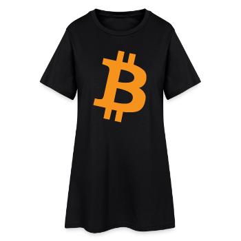 Orange Pill - Bitcoin, Bitcoiner Geschenkidee - Frauen T-Shirt-Kleid - Schwarz - Vorne