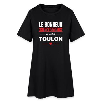 Bonheur existe à Toulon - Robe T-shirt Femme - noir - Devant