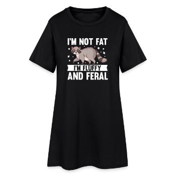Trash Panda Raccoon - Frauen T-Shirt-Kleid - Schwarz - Vorne