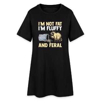 Trash Panda Raccoon - Frauen T-Shirt-Kleid - Schwarz - Vorne