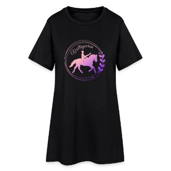 Voltigieren Mühle: Volti Pferdesport Pflichtübung - Frauen T-Shirt-Kleid - Schwarz - Vorne