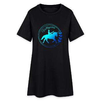 Voltigieren Mühle: Volti Pferdesport Pflichtübung - Frauen T-Shirt-Kleid - Schwarz - Vorne