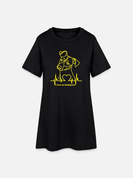 Bodeguero with heartbeat - Women’s T-Shirt Dress - black