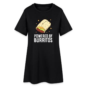 Powered by Burritos - Women’s T-Shirt Dress - black - Front