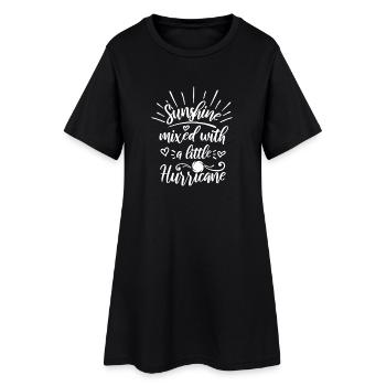 Sunshine mixed with a little hurricane - Women’s T-Shirt Dress - black - Front