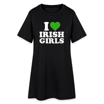 J’adore les filles irlandaises - Robe T-shirt Femme - noir - Devant