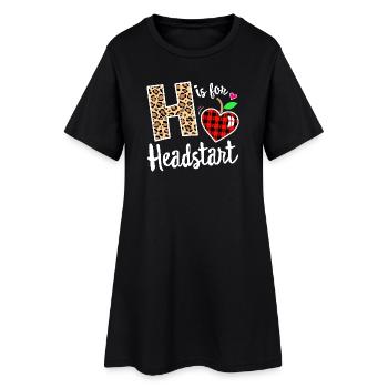 Headstart Leopard H Karoherz - Frauen T-Shirt-Kleid - Schwarz - Vorne