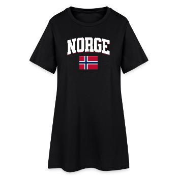 Norway Football Lover Retro Sports Design - Women’s T-Shirt Dress - black - Front