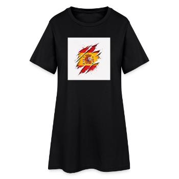 Espagne Vintage Color Design Style rétro - Robe T-shirt Femme - noir - Devant