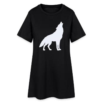 Wolf Silhouette Moonlight - Women’s T-Shirt Dress - black - Front