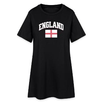 England Football Lover Retro Sports Design - Women’s T-Shirt Dress - black - Front